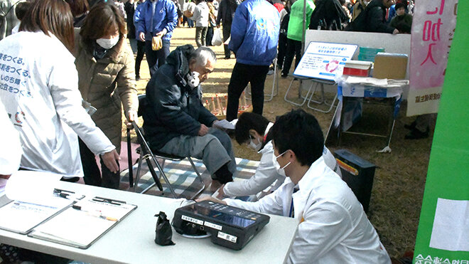 健康チェックの様子